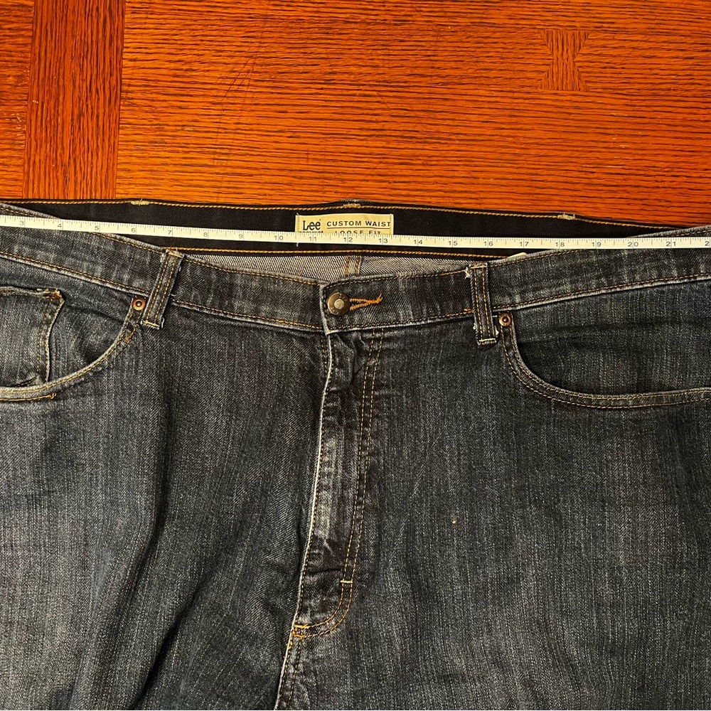 Lee Men's Dark Wash Relaxed Jeans 44x34
